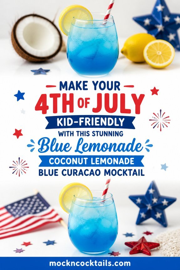 layered blue citrus mocktail