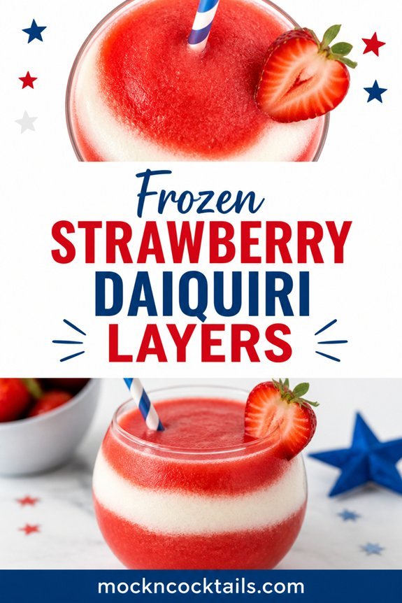 layered blue strawberry cocktail