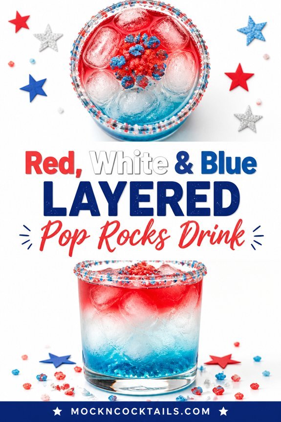 layered colorful fizzy cocktail