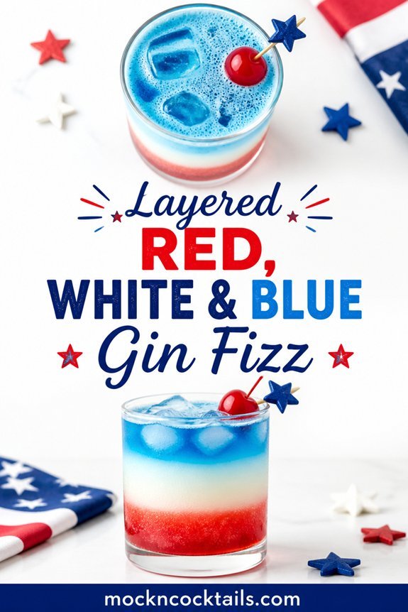 layered colorful gin cocktail