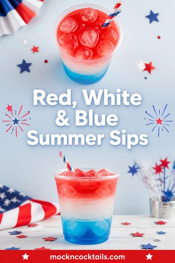 layered colorful lemonade drink