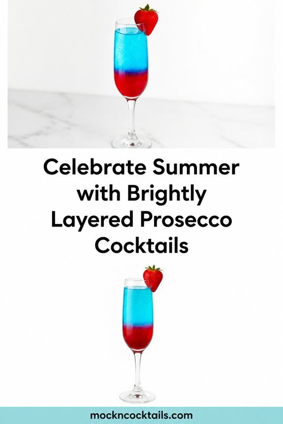layered colorful sparkling cocktail
