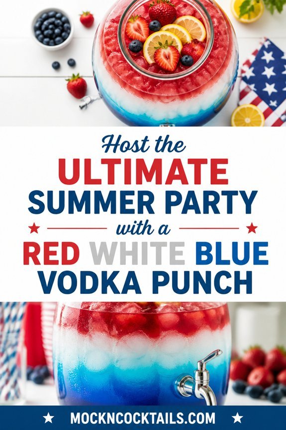 layered colorful vodka punch