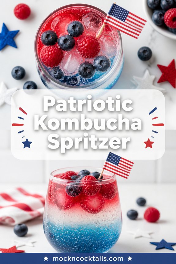 layered patriotic berry spritzer