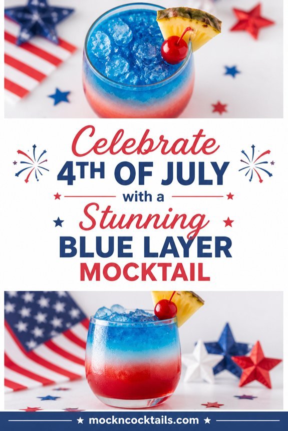 layered patriotic tropical drink