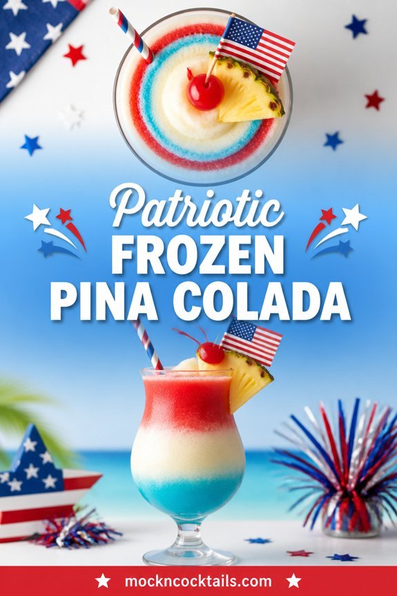 layered patriotic tropical drink