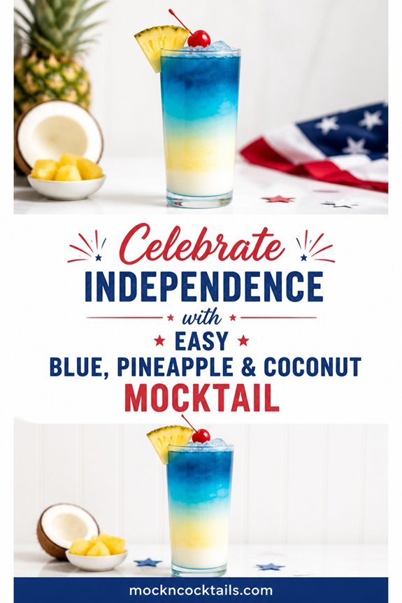 layered patriotic tropical drink