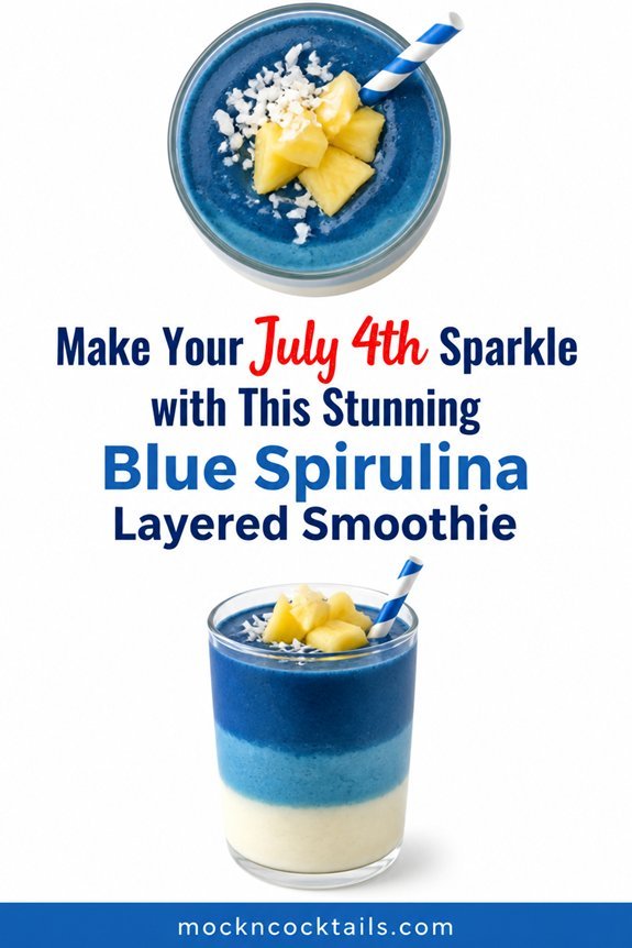 layered tropical blue smoothie