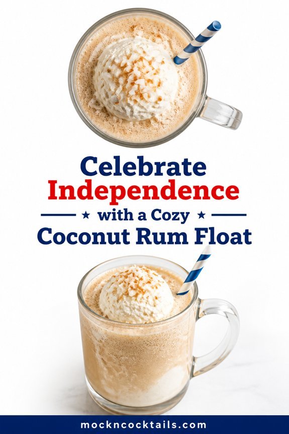 patriotic coconut rum float