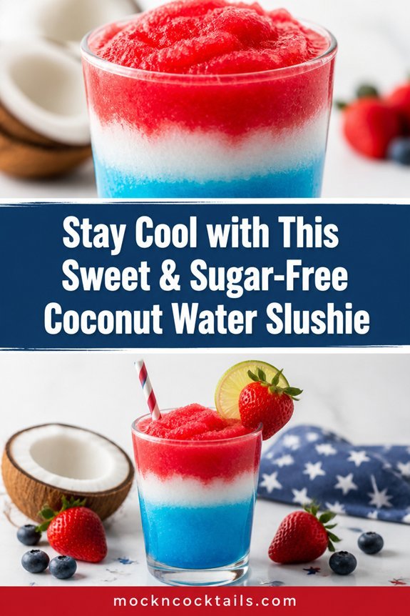 patriotic coconut water slushie