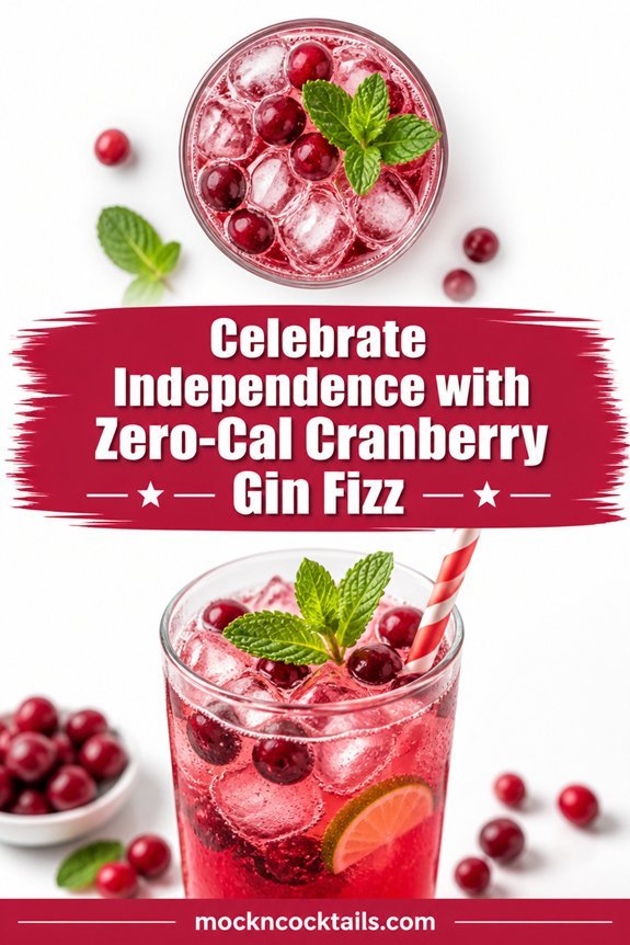 patriotic cranberry gin fizz