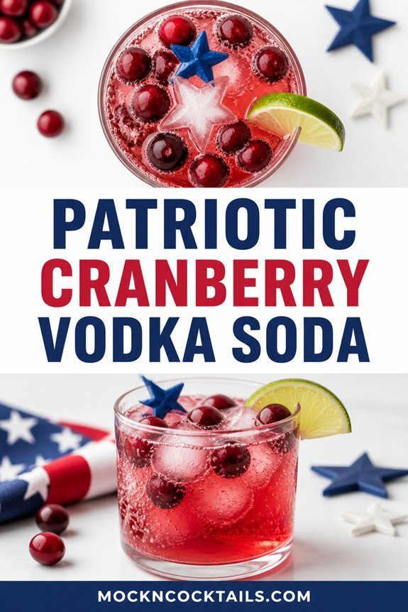 patriotic cranberry vodka soda