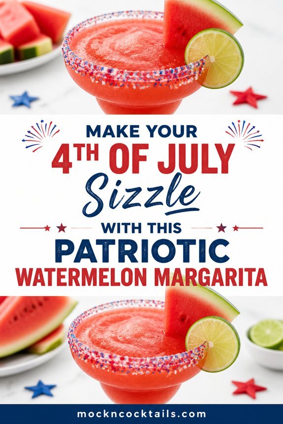 patriotic frozen watermelon margarita