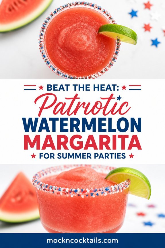patriotic frozen watermelon margarita