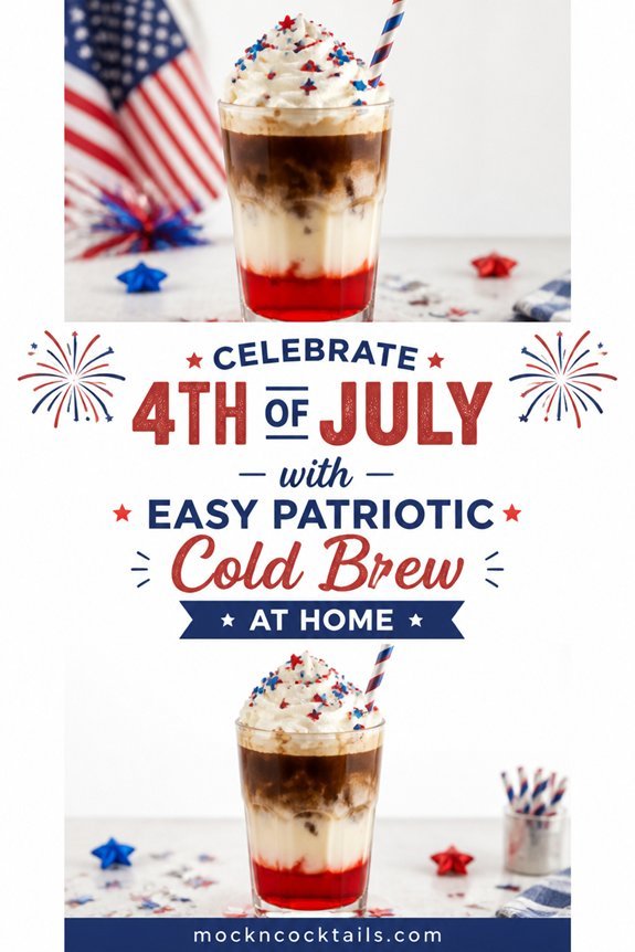 patriotic layered coffee drink