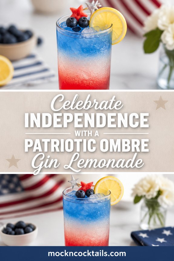 patriotic layered gin cocktail