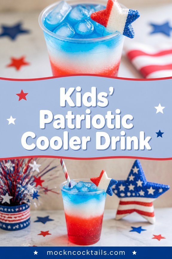 patriotic layered kids drink
