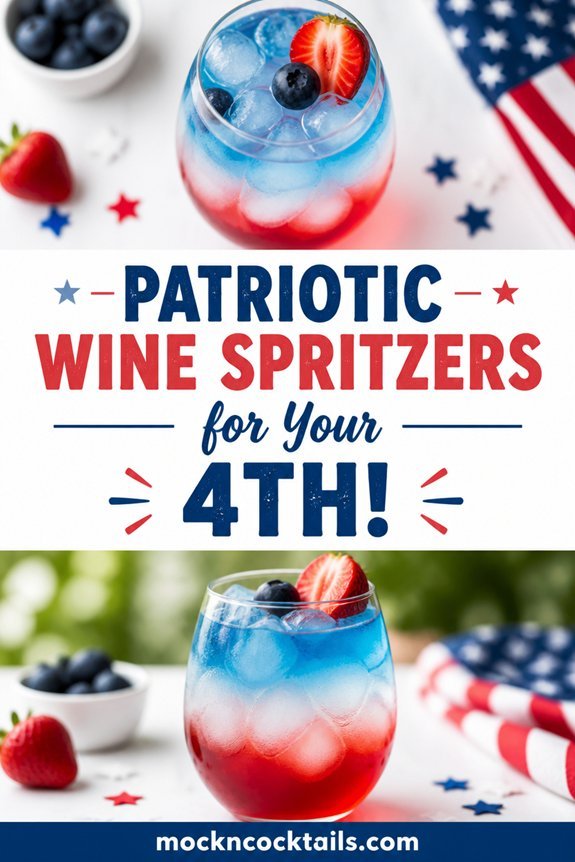 patriotic layered wine spritzer