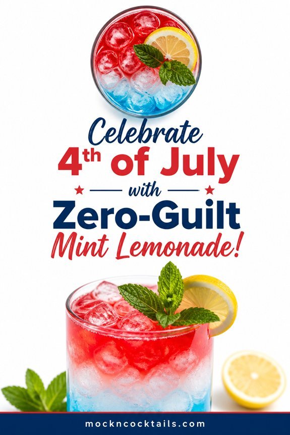 patriotic mint lemonade drink
