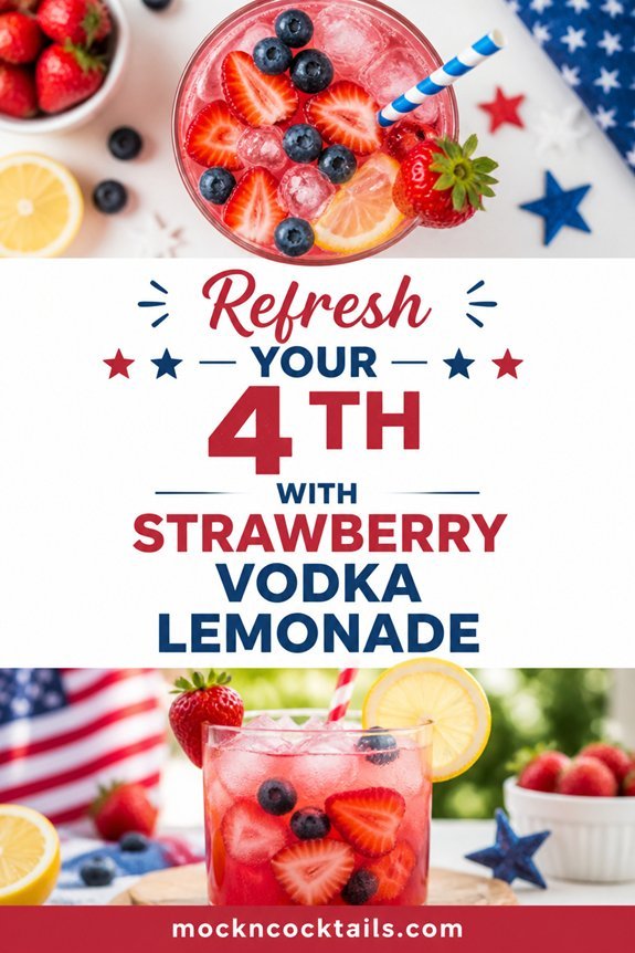 patriotic strawberry lemonade cocktail