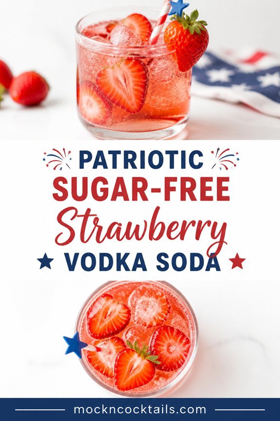 patriotic strawberry vodka soda