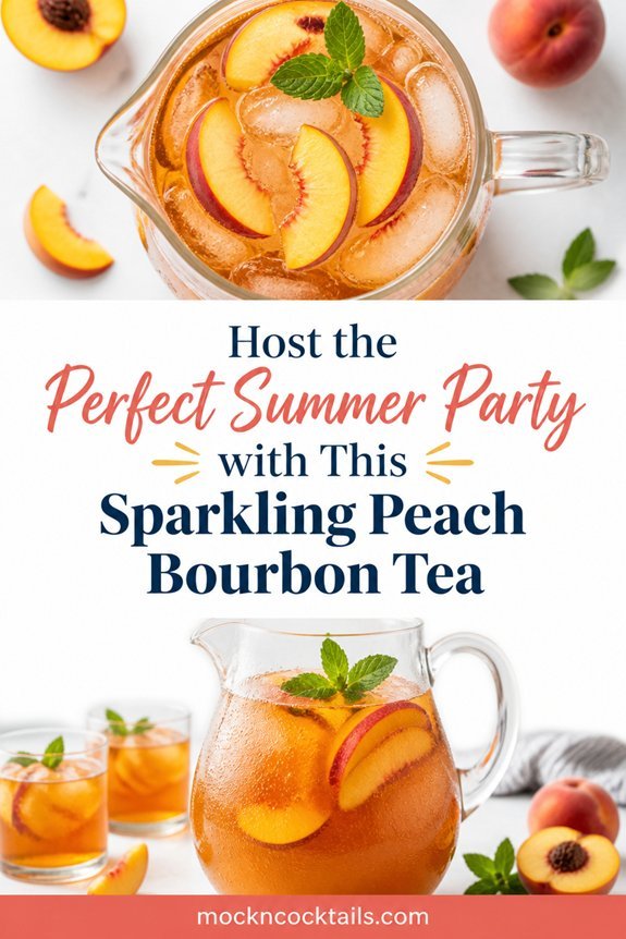 peach bourbon sparkling tea