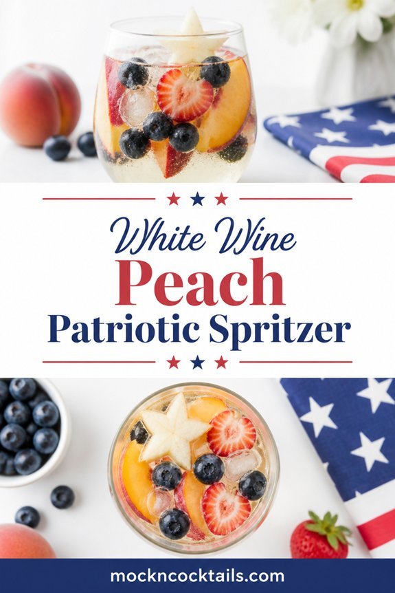 peach white wine spritzer