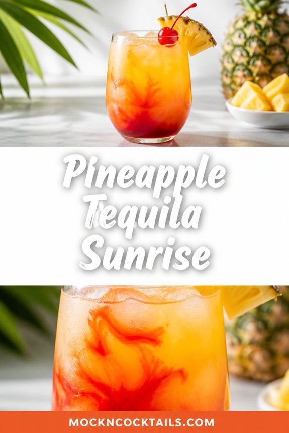 pineapple tequila grenadine swirl