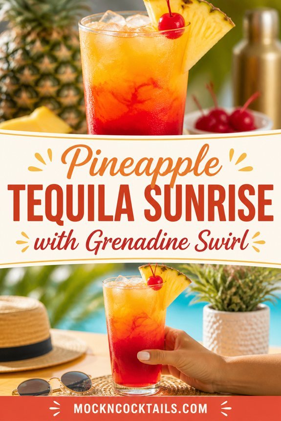 pineapple tequila sunrise swirl
