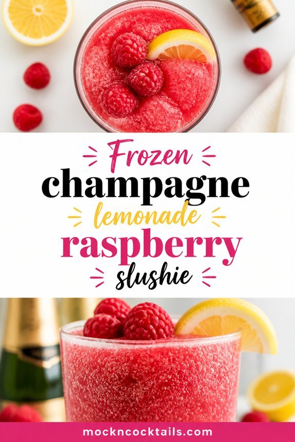 raspberry champagne lemonade slushie