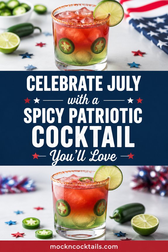 spicy patriotic tequila cocktail