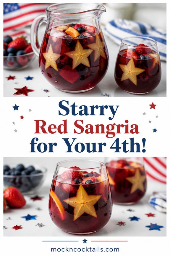 star shaped fruit garnished sangria