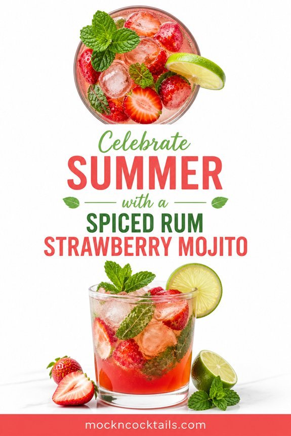 strawberry mint spiced mojito