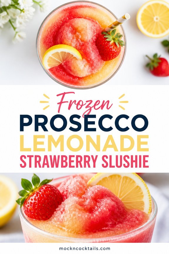 strawberry prosecco lemonade slushie
