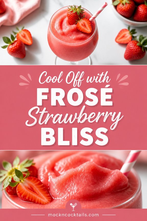 strawberry ros frozen drink