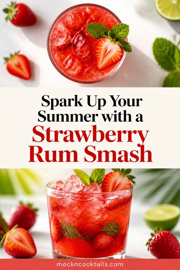 strawberry rum summer cocktail