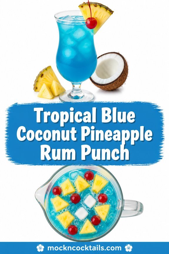 tropical blue coconut punch