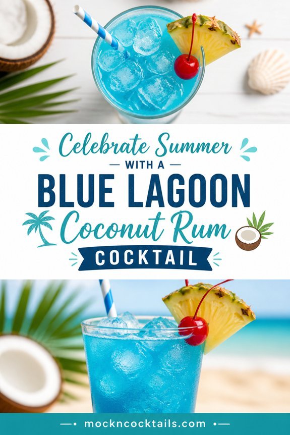 tropical blue lagoon cocktail
