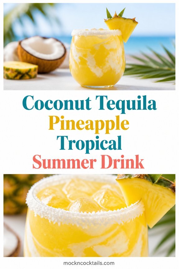 tropical coconut pineapple cocktail