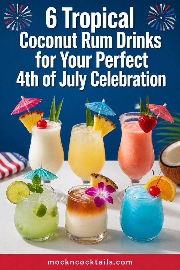 tropical coconut rum cocktails