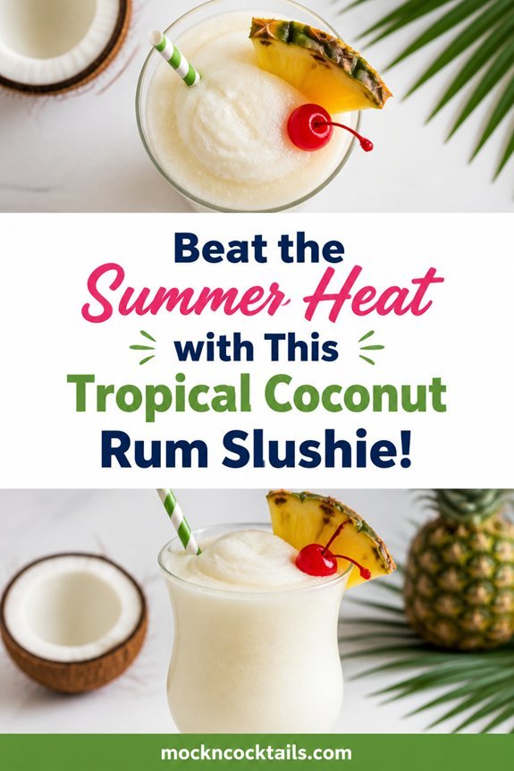 tropical frozen coconut cocktail