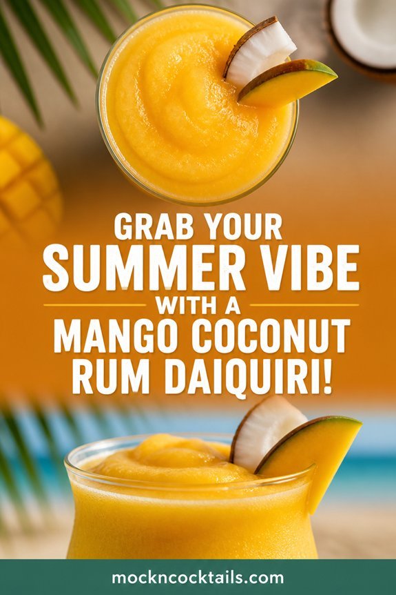 tropical mango coconut cocktail