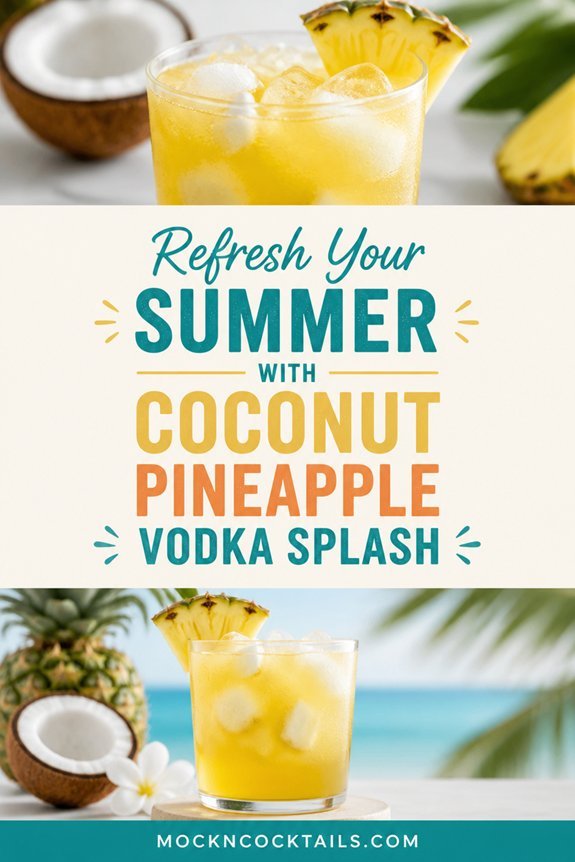 tropical pineapple coconut cocktail