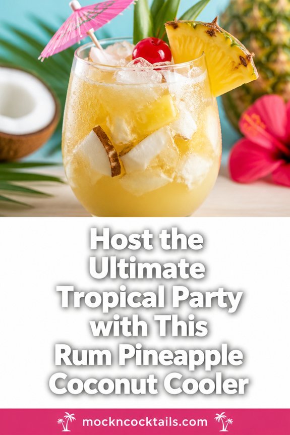 tropical pineapple coconut cooler