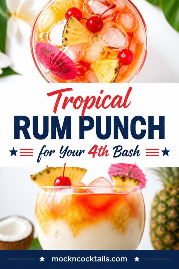 tropical rum pineapple cocktail