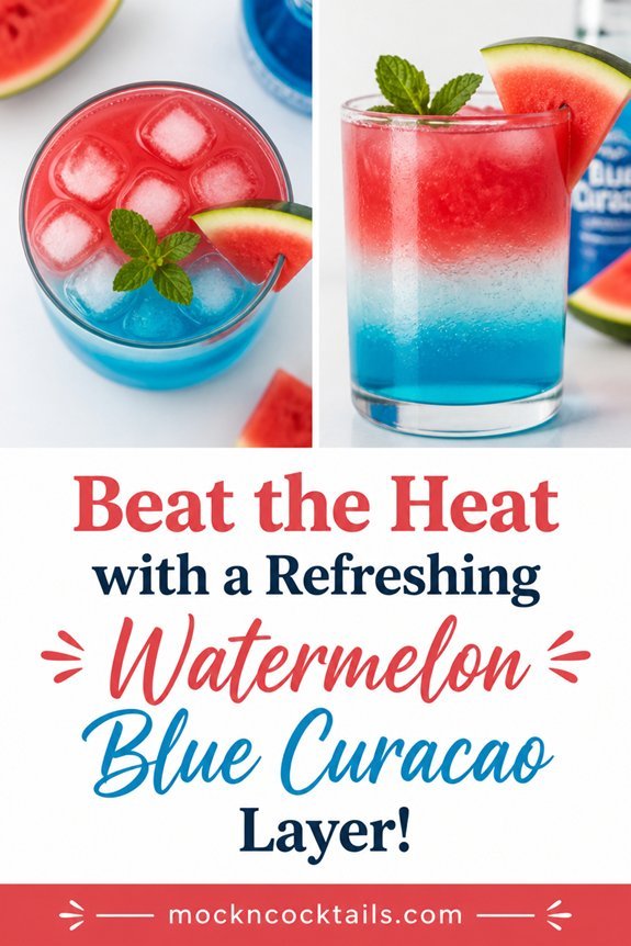 watermelon blue curacao cocktail