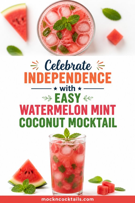 watermelon mint coconut mocktail