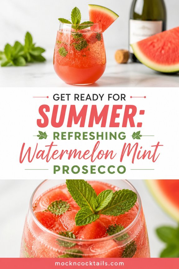 watermelon mint prosecco cocktail