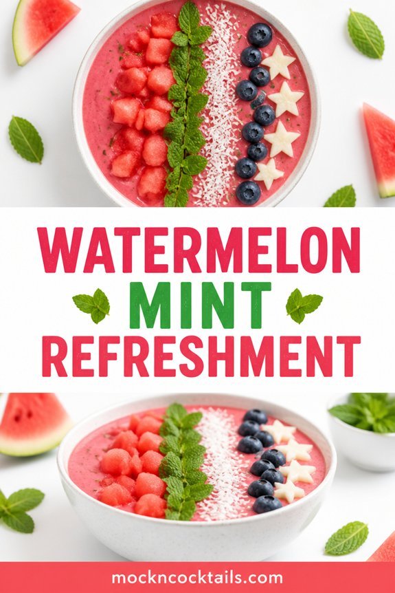 watermelon mint smoothie bowl