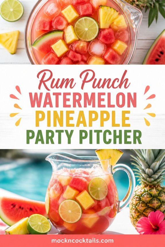 watermelon pineapple rum punch